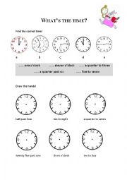 English Worksheet: Whats the time