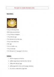 English Worksheet: recipe to make a simnel cake
