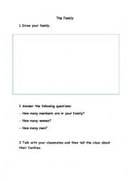 English Worksheet: The Family