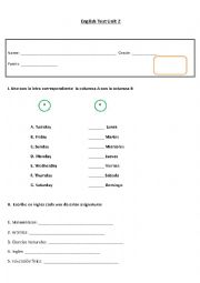 English Worksheet: places at school, subjects, reading