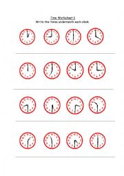 English Worksheet: Time