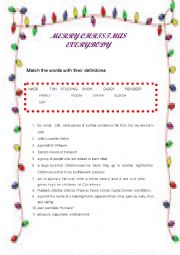 English Worksheet: Merry Christmas Everybody 