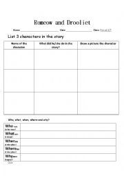 English Worksheet: Romeow and Droilette