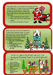 Christmas Reading and Writing Comprehension worksheet 2
