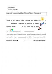 English Worksheet: vocabulary taeching