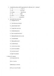 English Worksheet: to be and have got