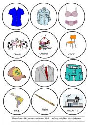 English Worksheet: Clothes Pronunciation Game - Words that Rhyme with (3/4)