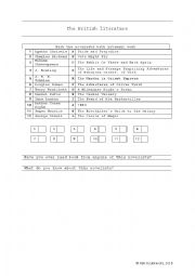 English Worksheet: The British Literature