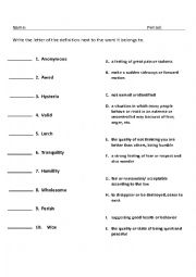 Vocabulary Set 1 Quiz