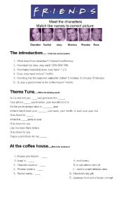 English Worksheet: Friends The One With Unagi: Listening Questions