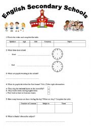 Third Hour Activity 8th Form Basic Education- English Secondary Schools