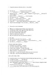 English Worksheet: completing