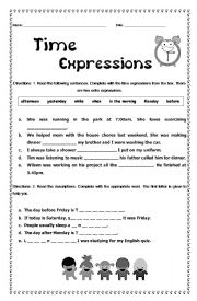 Time expressions quiz