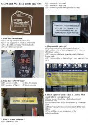 SIGNS AND NOTICES #10 (10 photos on 2 pages)