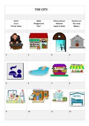 English Worksheet: the city 