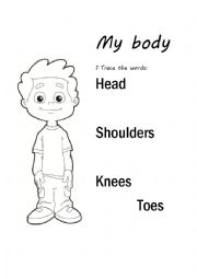 English Worksheet: My body