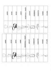 English Worksheet: vocabulary about clothes ( Starters exam)