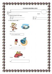 English Worksheet: possessive