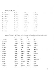 English Worksheet: Pathom 6 pronunciation written test