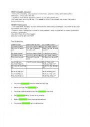 English Worksheet: Have to and Must exercises