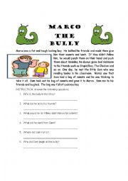 English Worksheet: The bully 