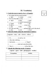 English Worksheet: general vocabulary Exercises