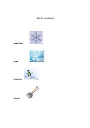 English Worksheet: Winter vocabulary 