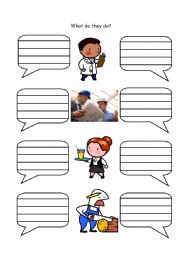 English Worksheet: What do they do worksheet