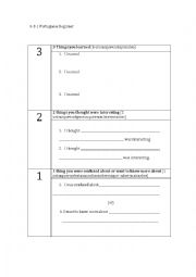 English Worksheet: 3-2-1 Summary