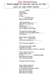 English Worksheet: Merry Christmas song