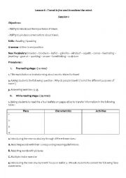 English Worksheet: travel is fun and broadens the mind 2nd year