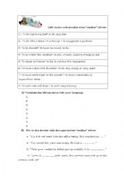 English Worksheet: 8 WEATHER IDIOMS