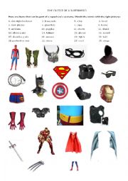 The outfit of superheroes