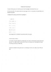 English Worksheet: SPECIAL CODE