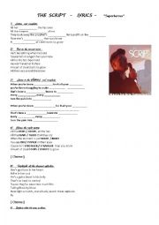 English Worksheet: Worksheet on the song 