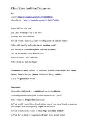 English Worksheet: The X Factor Chris Rene - Young Homie worksheet