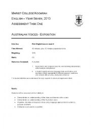 English Worksheet: Australian Voices