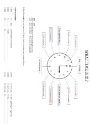 English Worksheet: What time is it ? - Learn how to tell time