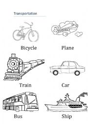 English Worksheet: Transportation