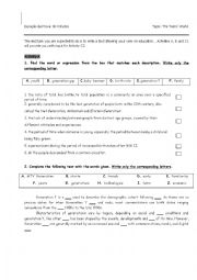 English Worksheet: the value of education