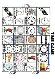 English Worksheet: TIME GAME 