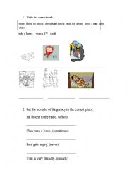 English Worksheet: Frequency adverbs