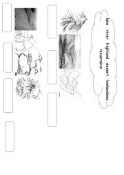 English Worksheet: landscape vocabulary