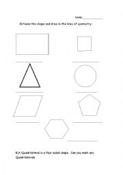 English Worksheet: 2D shapes