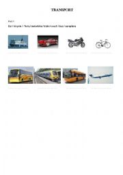 English Worksheet: transports