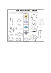 Weather and clothes worksheets