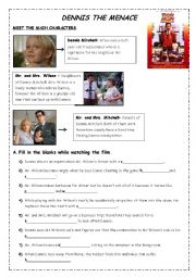 English Worksheet: DENNIS THE MENACE (1993) FILM ACTIVITY