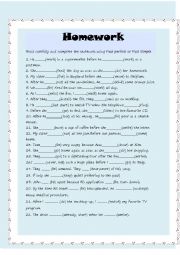 English Worksheet: Past Tense