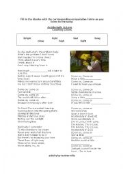 English Worksheet: Song Activity - Accidentally in Love