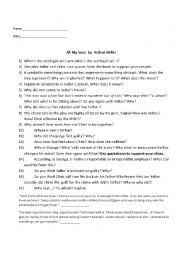 English Worksheet: All my sons